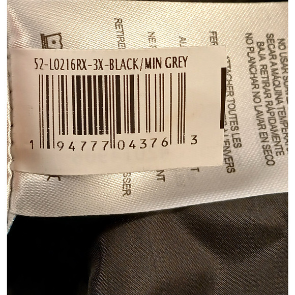 Free Country Men’s Puffer Jacket 3X Black Full Zip Insulated Lightweight Coat - Picture 9 of 10